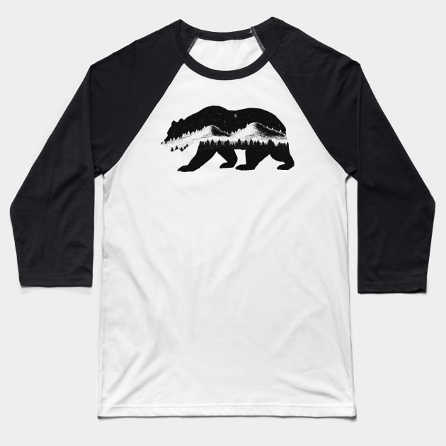 UNREALITY BEAR Baseball T-Shirt by unrealitydsgn